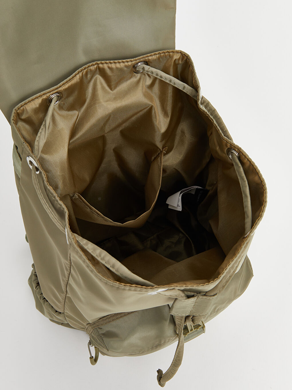 Haki Çok Bölmeli Kadın Sırt Çantası-7