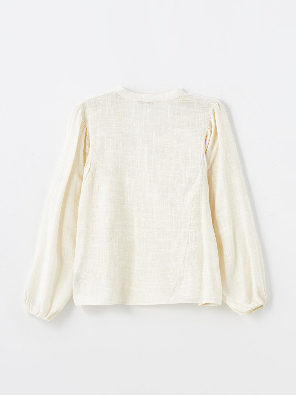 Tie Neck Oversize Poplin Women's Blouse -W4G577Z8-FEW