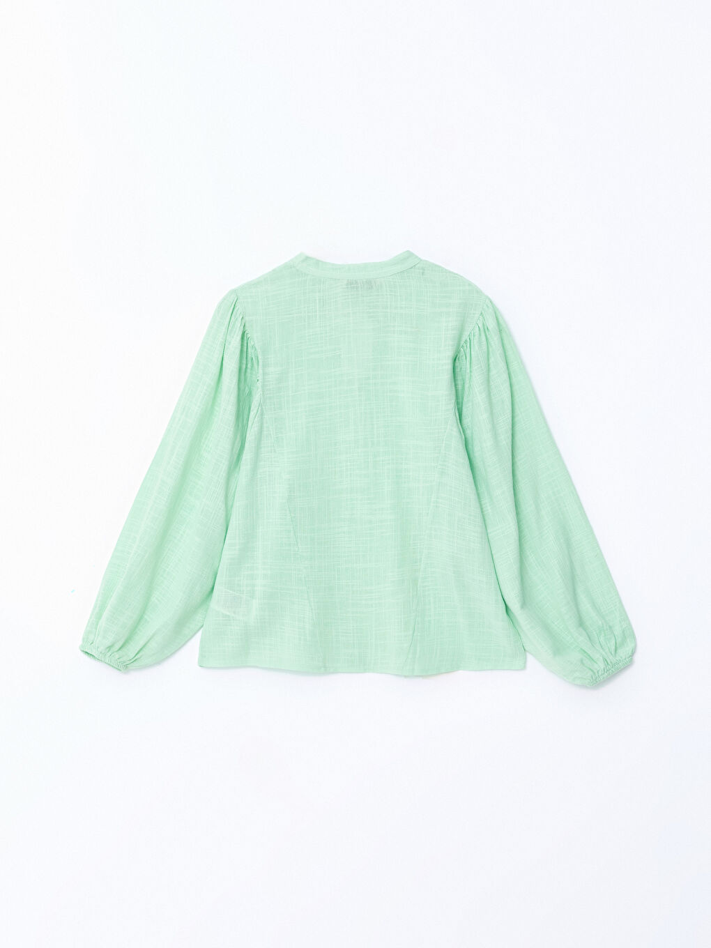 Tie Neck Oversize Poplin Women's Blouse-5