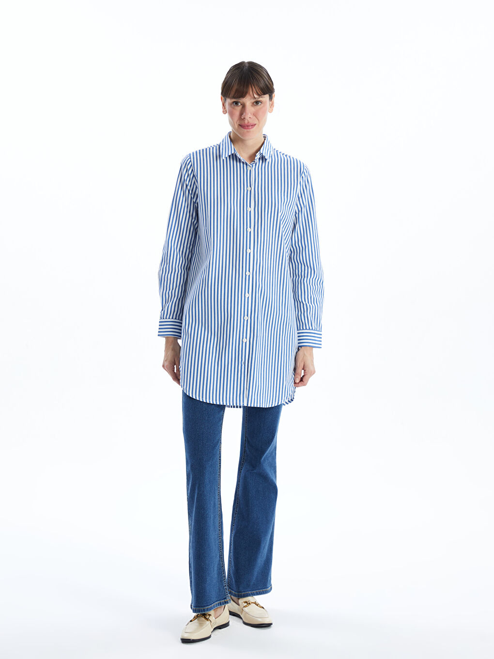 Striped Women's Shirt Tunic-1