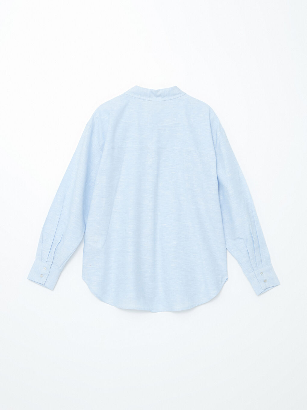 Linen Blend Oversize Women's Shirt-5
