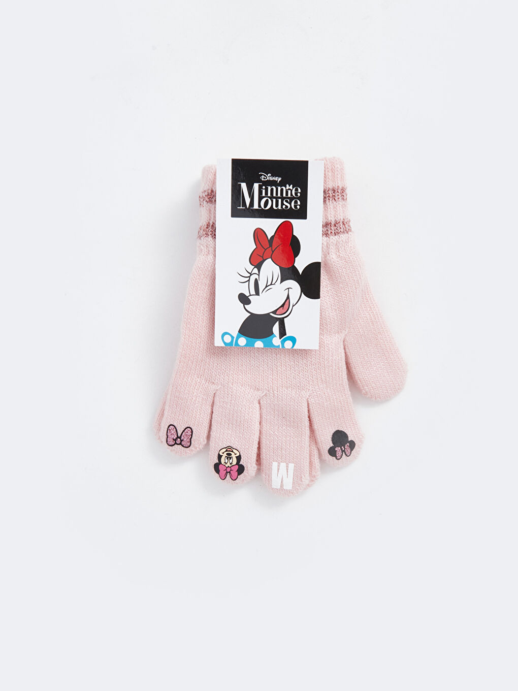 LCW ACCESSORIES Pembe Minnie Mouse Baskılı Kız Çocuk Eldiven