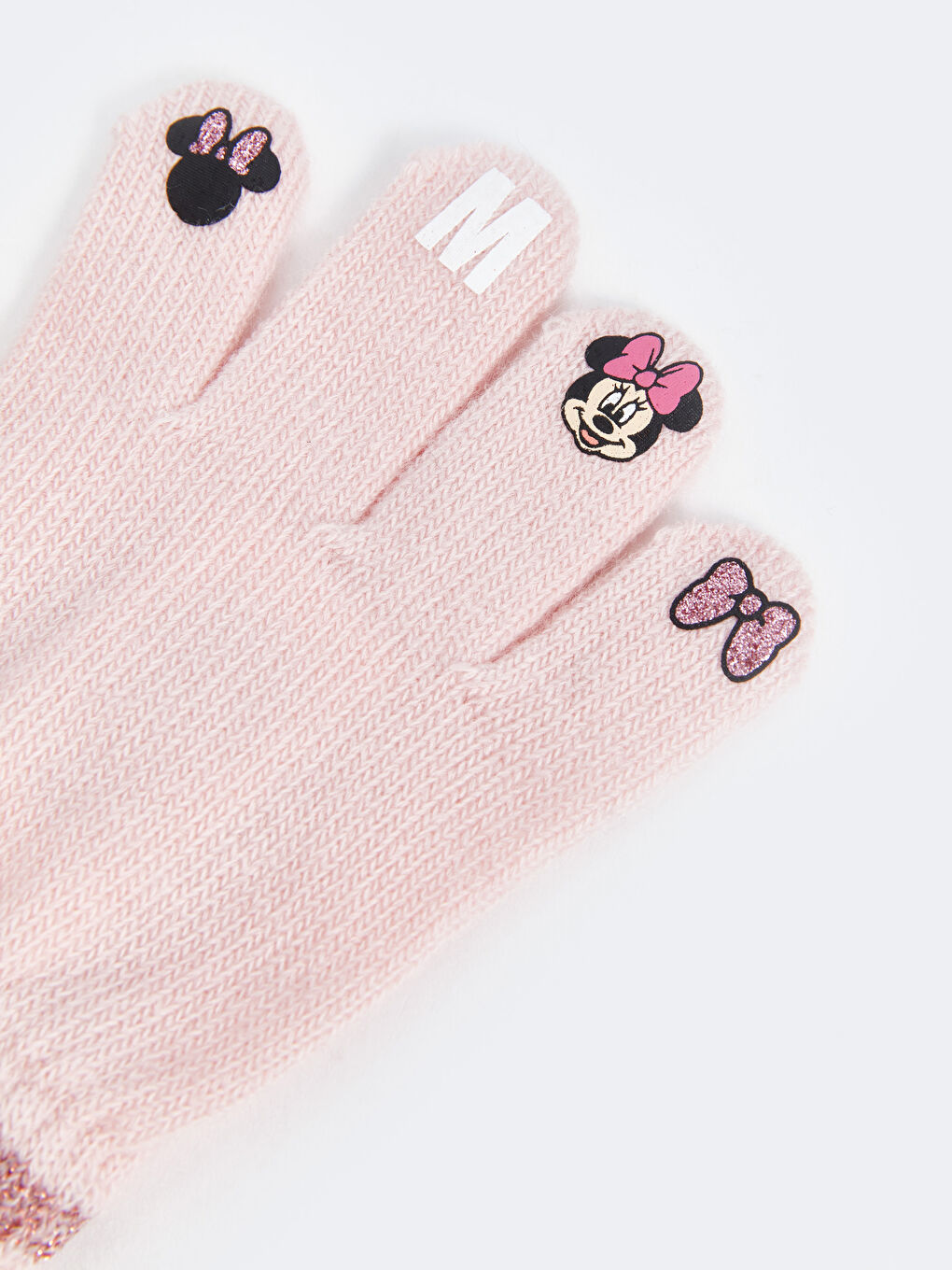 LCW ACCESSORIES Pembe Minnie Mouse Baskılı Kız Çocuk Eldiven - 2