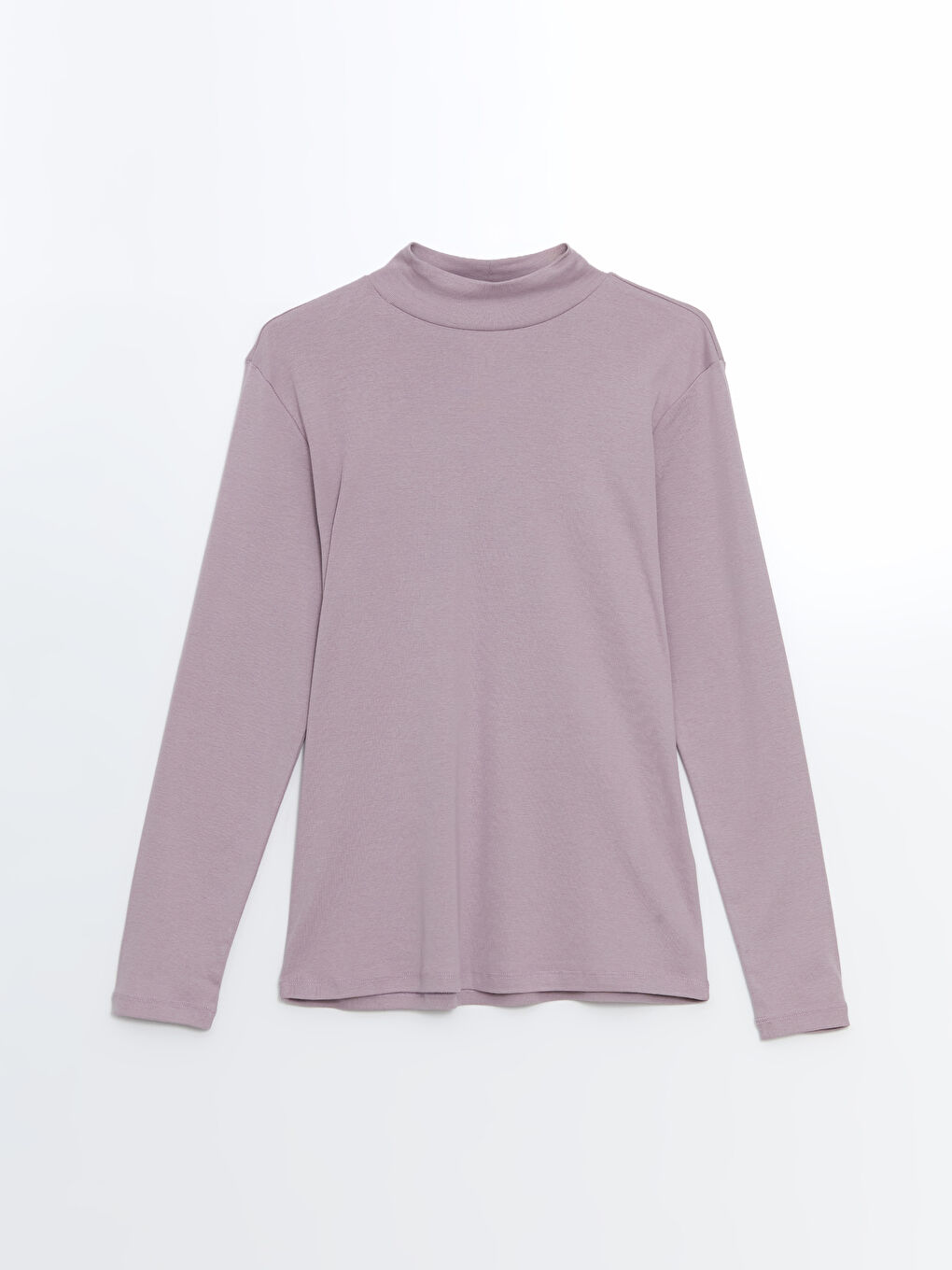 Half Turtleneck Long Sleeve Women's T-Shirt-4