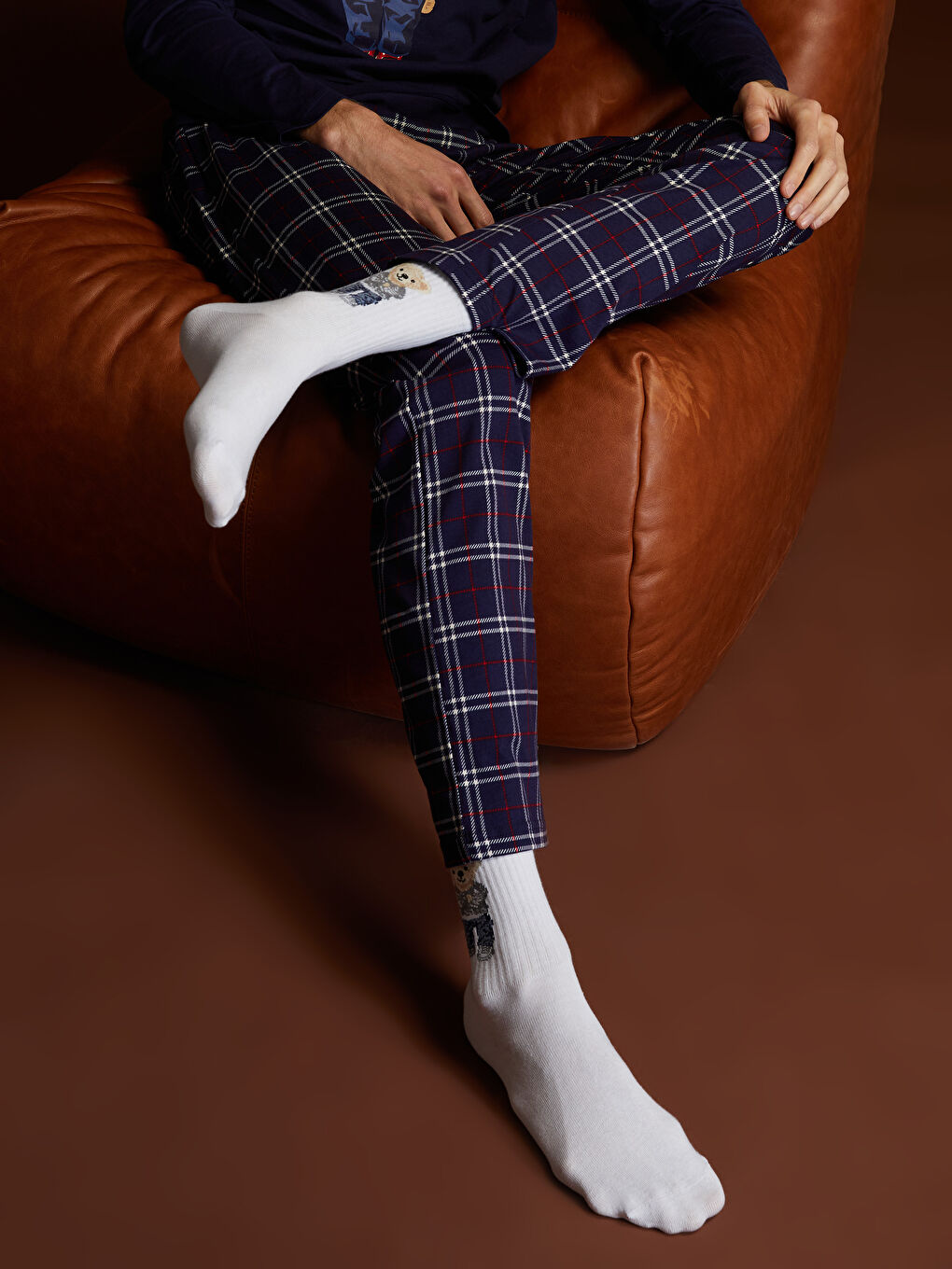 Karışık Ayı Teddy Baskılı Erkek Soket Çorap 5'li