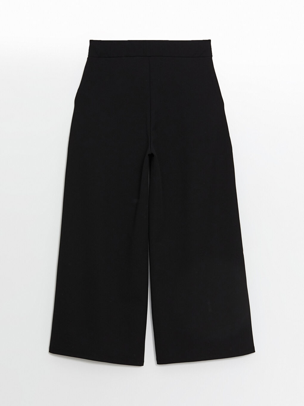 Women's Elastic Waist Plain Trousers-7