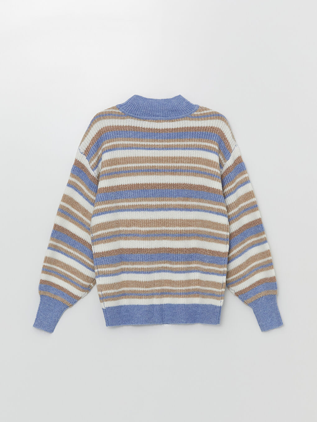 LCWAIKIKI Classic Half Turtleneck Color Block Women's Knitwear Sweater -W4G650Z8-V1N
