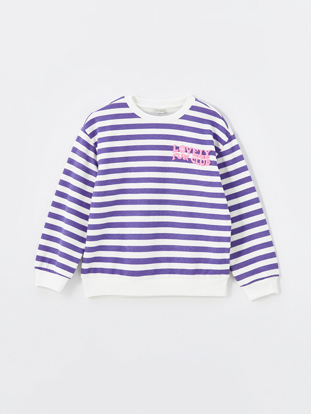 LCW Kids Crew Neck Girls' Sweatshirt -W4G665Z4-LTL