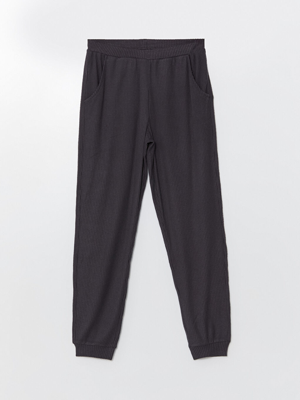 Antrasit Beli Lastikli Kadın Jogger Pijama Altı