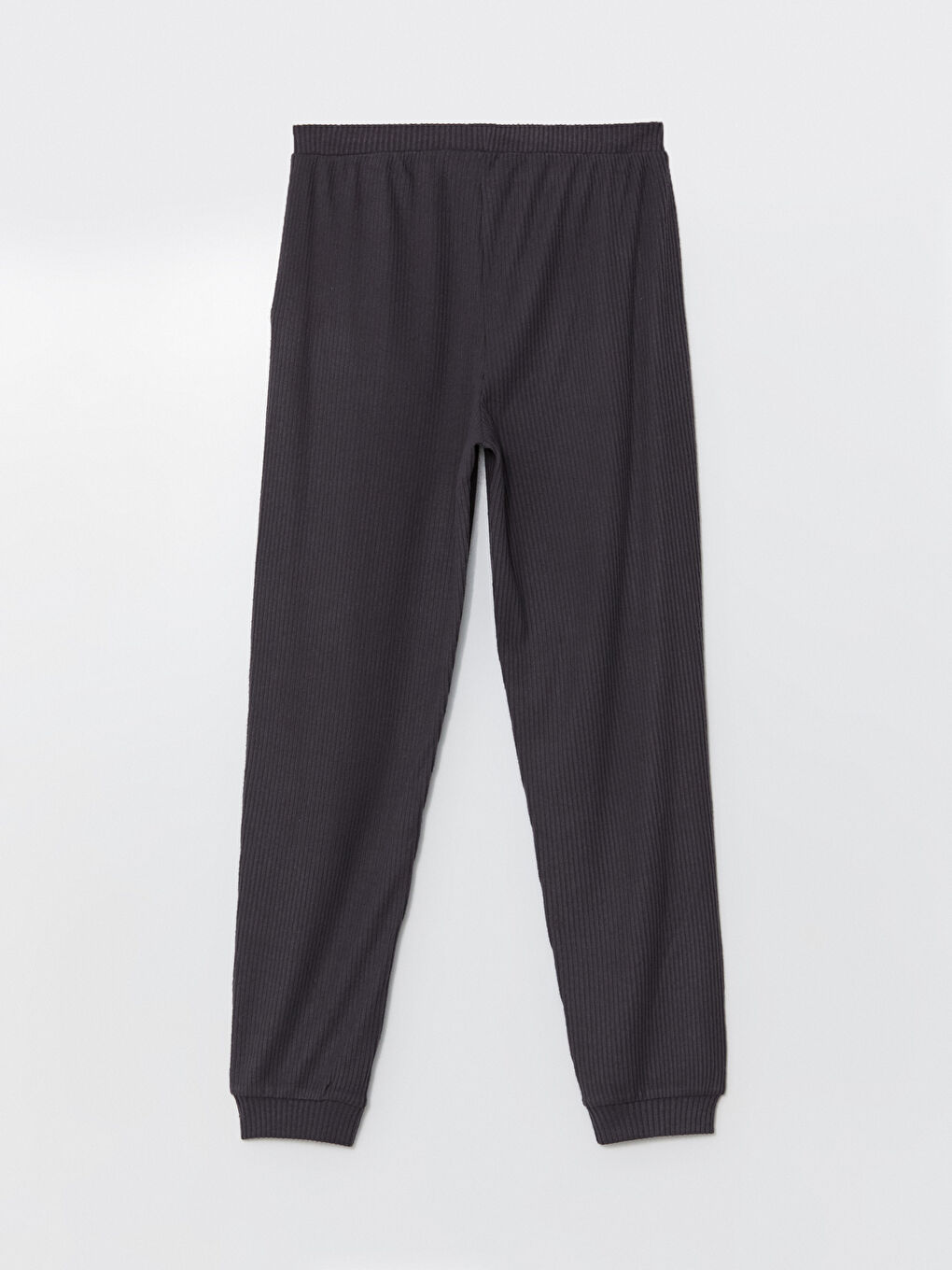 Antrasit Beli Lastikli Kadın Jogger Pijama Altı-1