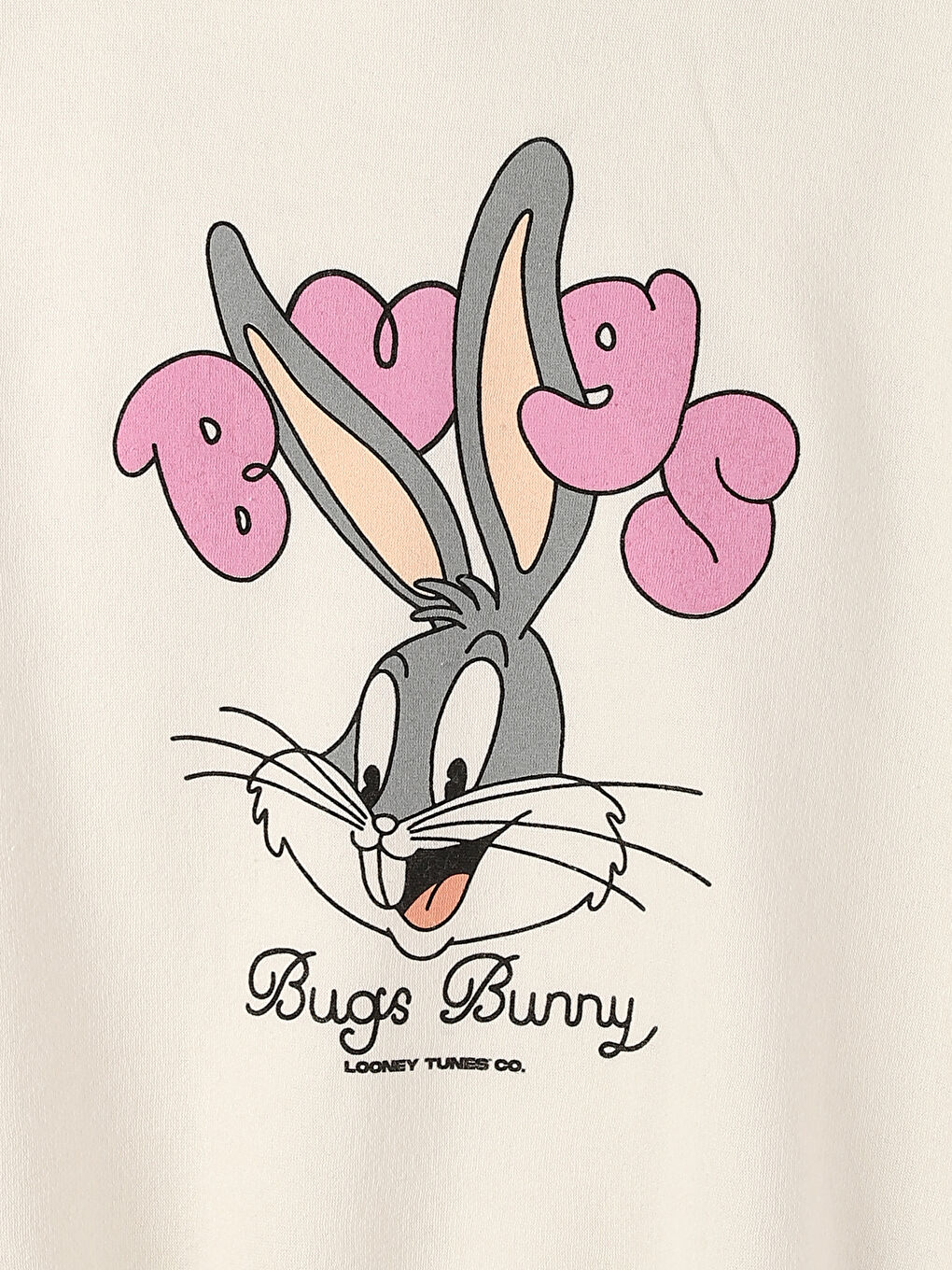 Hooded Bugs Bunny Printed Long Sleeve Girls' Sweatshirt-3