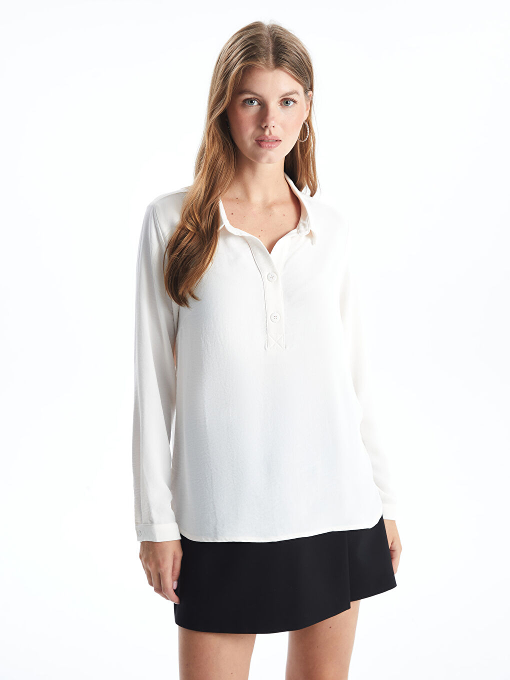 Collared Neck Women's Blouse