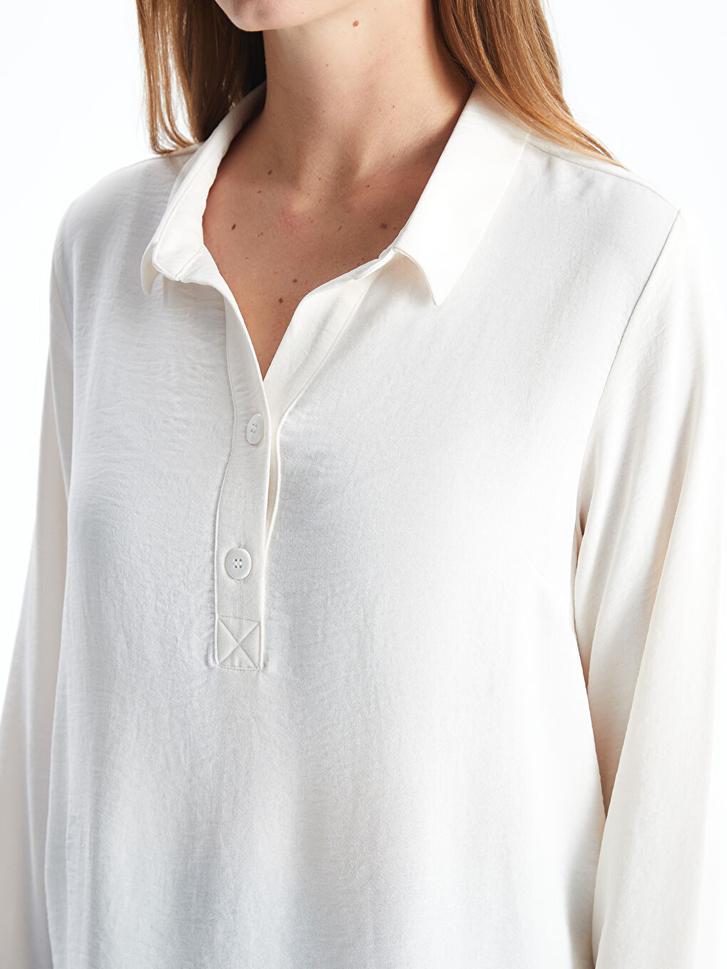 Collared Neck Women's Blouse-2