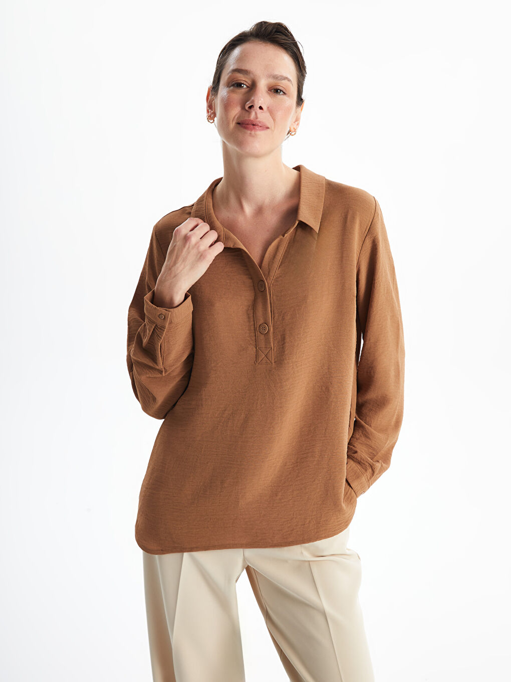 Collared Neck Women's Blouse