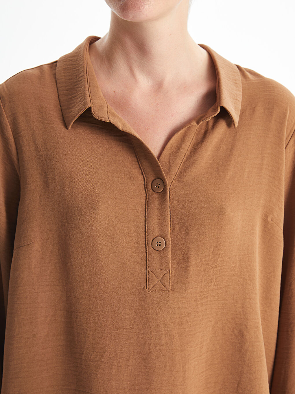 Collared Neck Women's Blouse-2