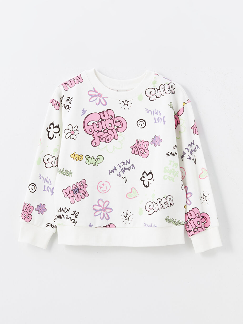 LCW Kids Koyu Lila Rahat Kalıp Kız Çocuk Sweatshirt 2'li - 2