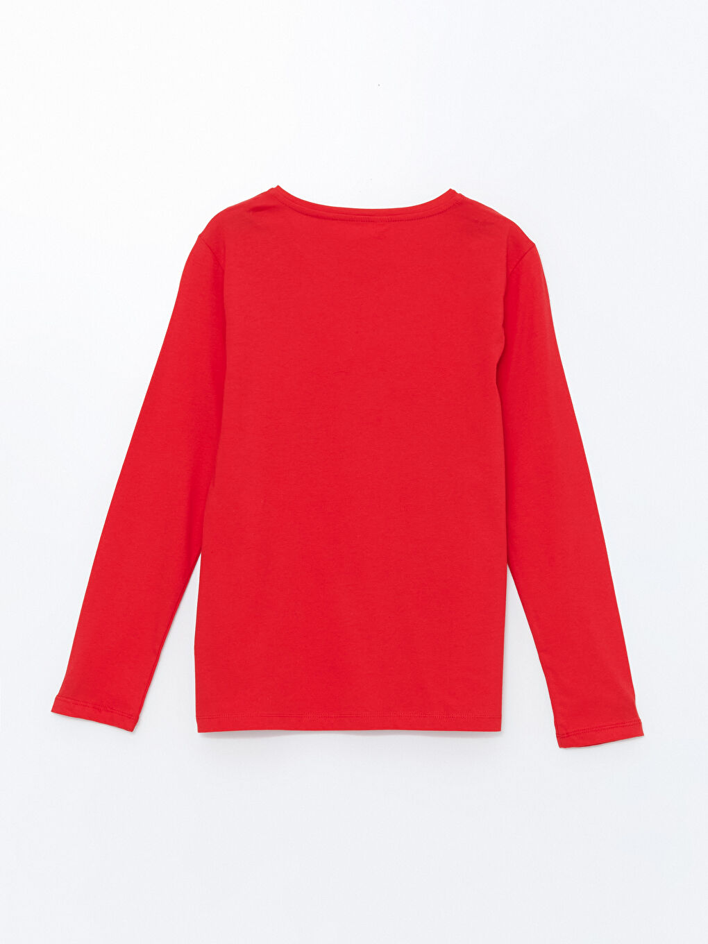 Kırmızı Bisiklet Yaka Baskılı Kadın Pijama Üstü-1