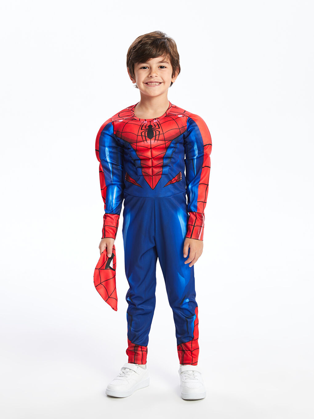 LCW Kids Kırmızı Spiderman Baskılı Maskeli Erkek Çocuk Kostüm