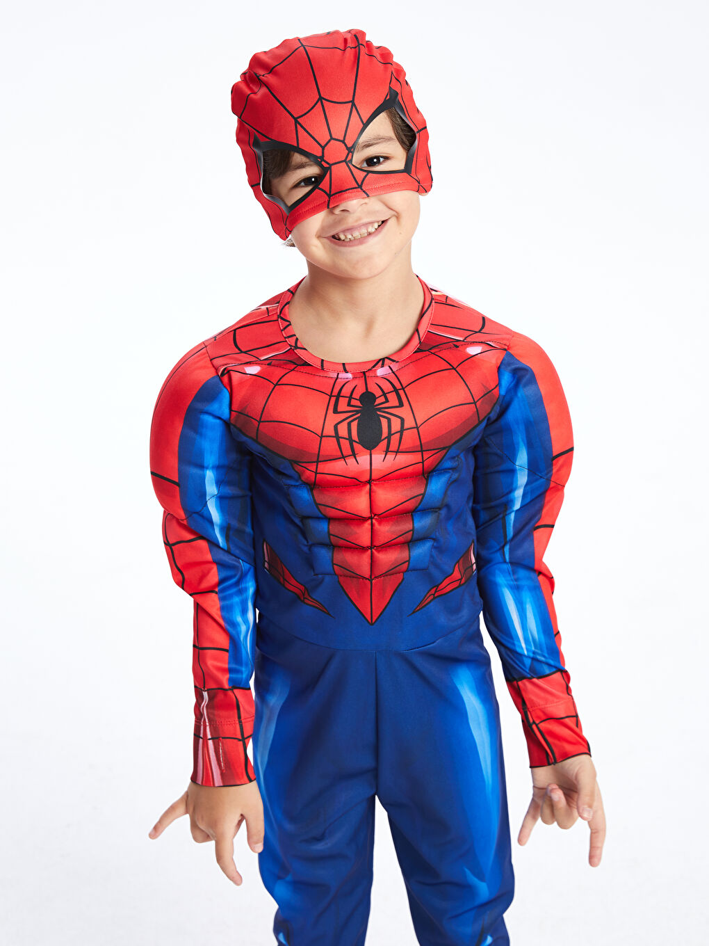 LCW Kids Kırmızı Spiderman Baskılı Maskeli Erkek Çocuk Kostüm - 2