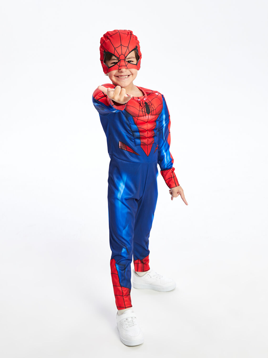 LCW Kids Kırmızı Spiderman Baskılı Maskeli Erkek Çocuk Kostüm - 3