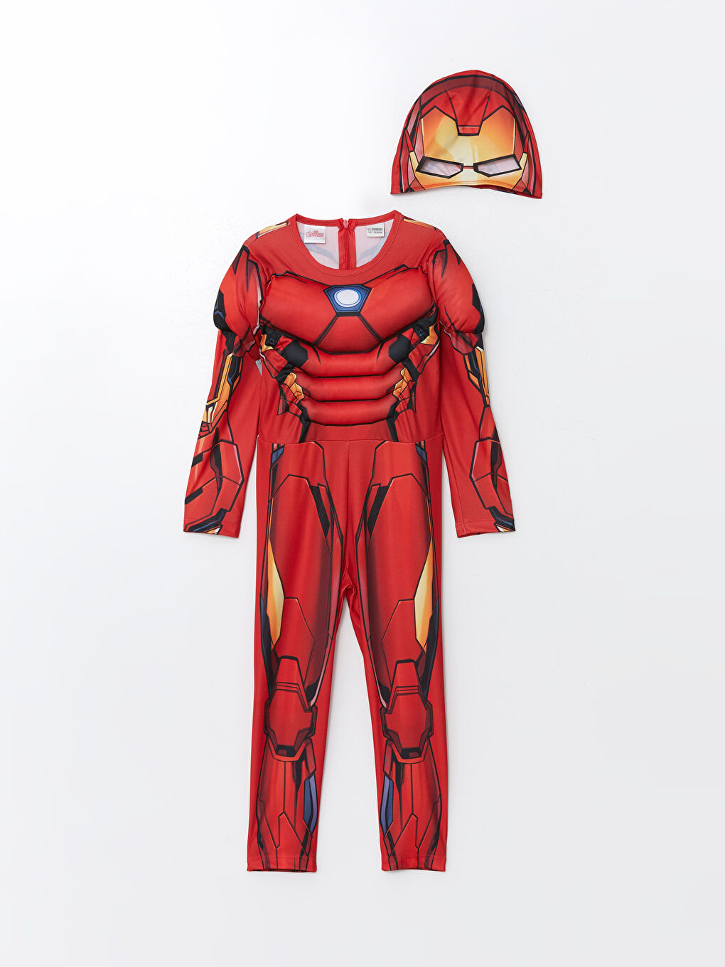 LCW Kids Kırmızı Baskılı Iron Man Baskılı Maskeli Erkek Çocuk Kostüm - 3