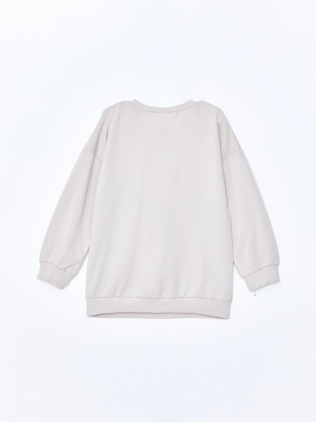 Gri Bisiklet Yaka Uzun Kollu Baskılı Erkek Çocuk Sweatshirt-2