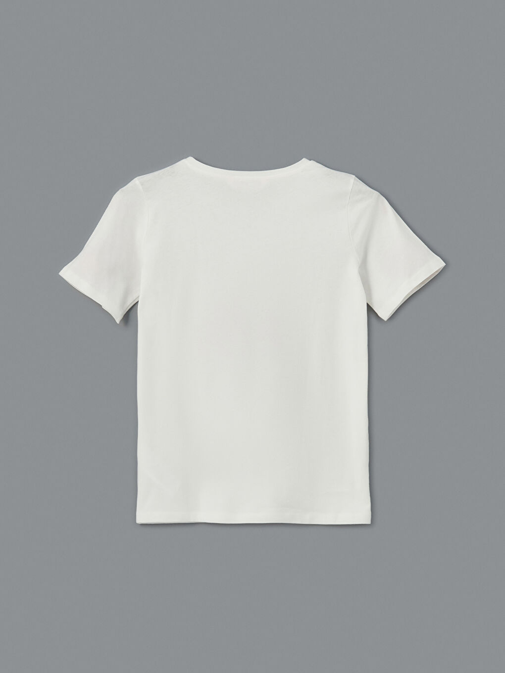 Ekru Bisiklet Yaka Baskılı Kadın Pijama Üstü-1