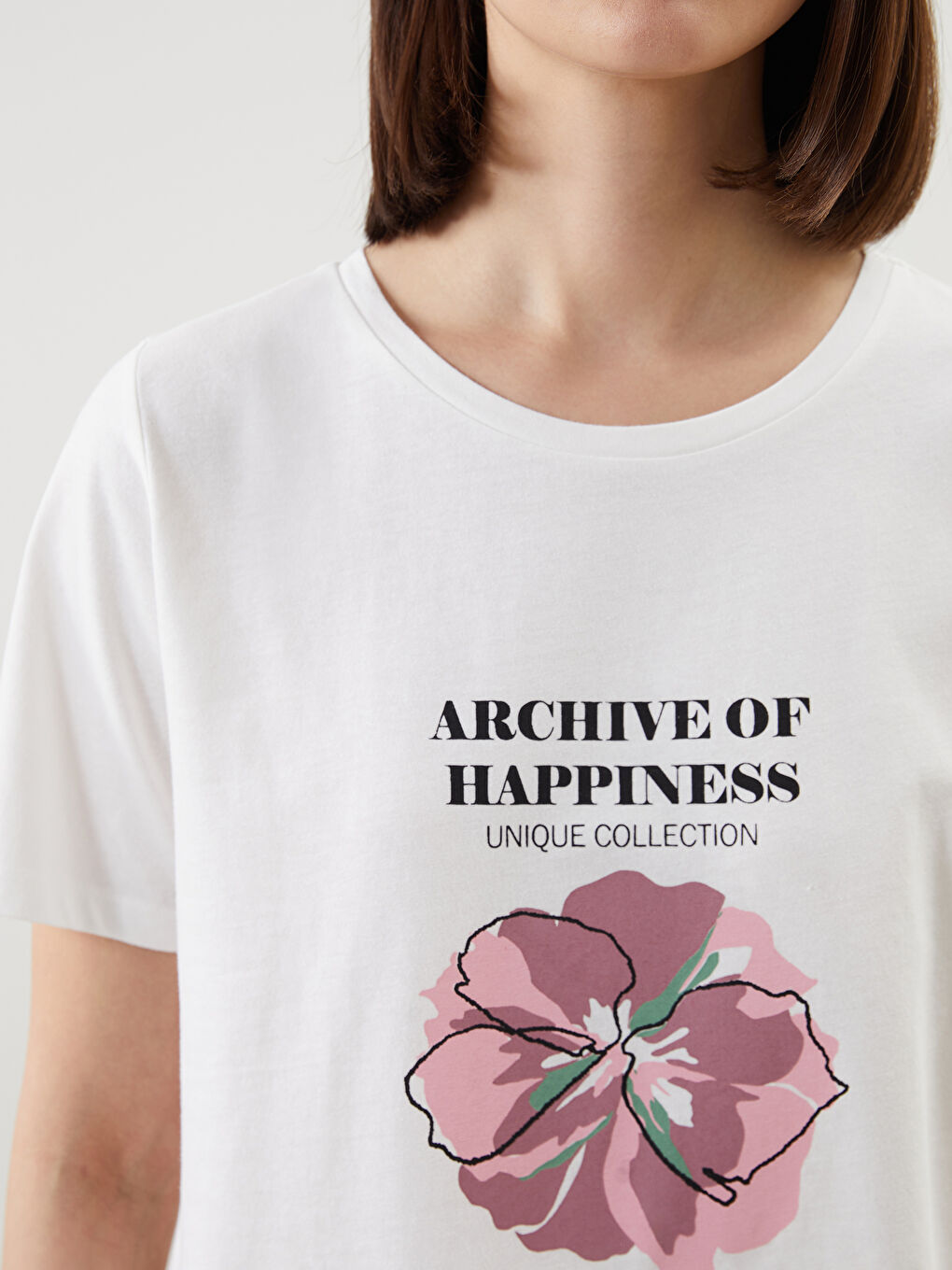 Pembe Bisiklet Yaka Çiçekli Kadın Pijama Takımı-2