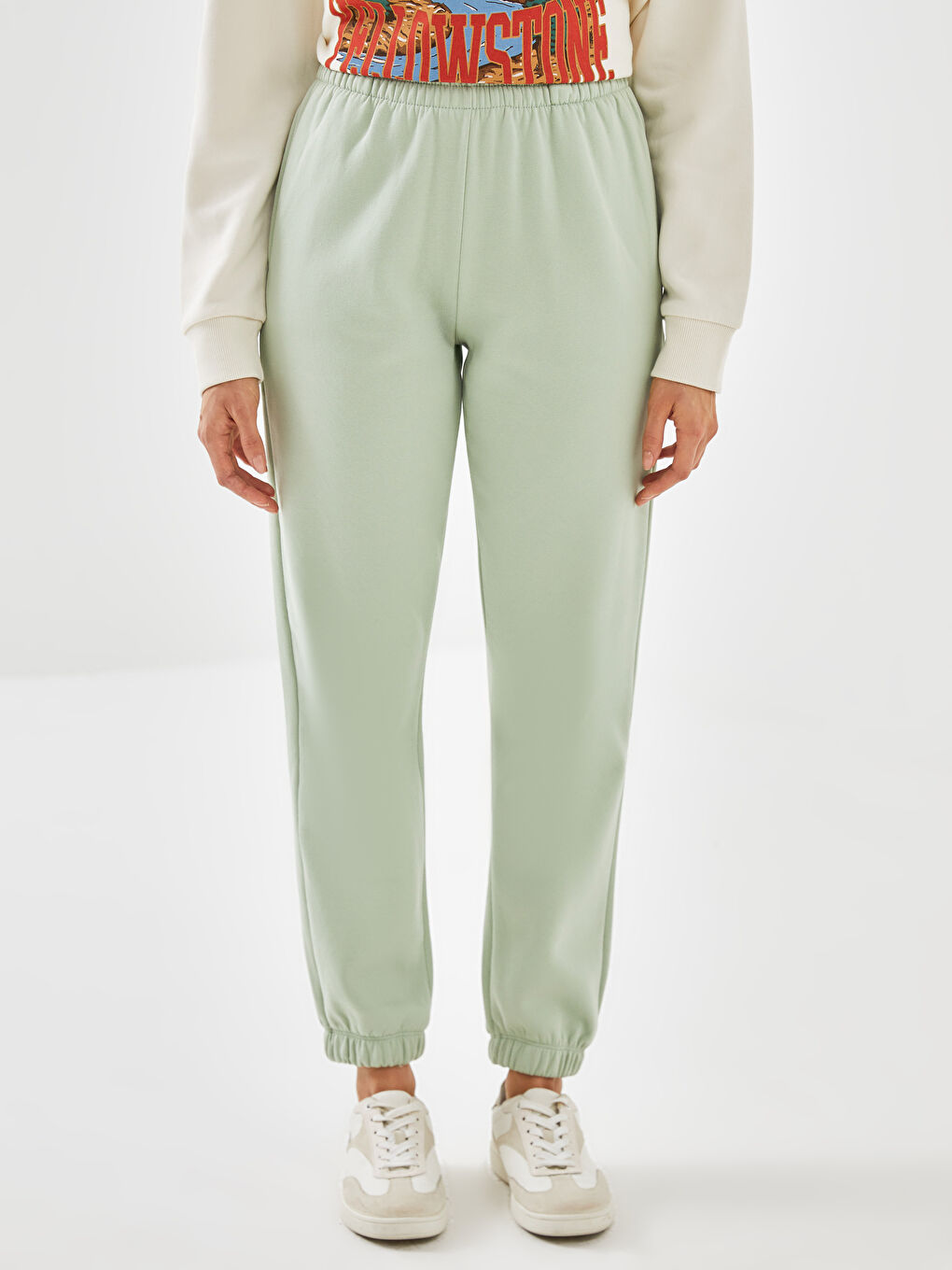 Elasticated Waist Women's Thick Jogger Sweatpants -W4GC12Z8-FKS