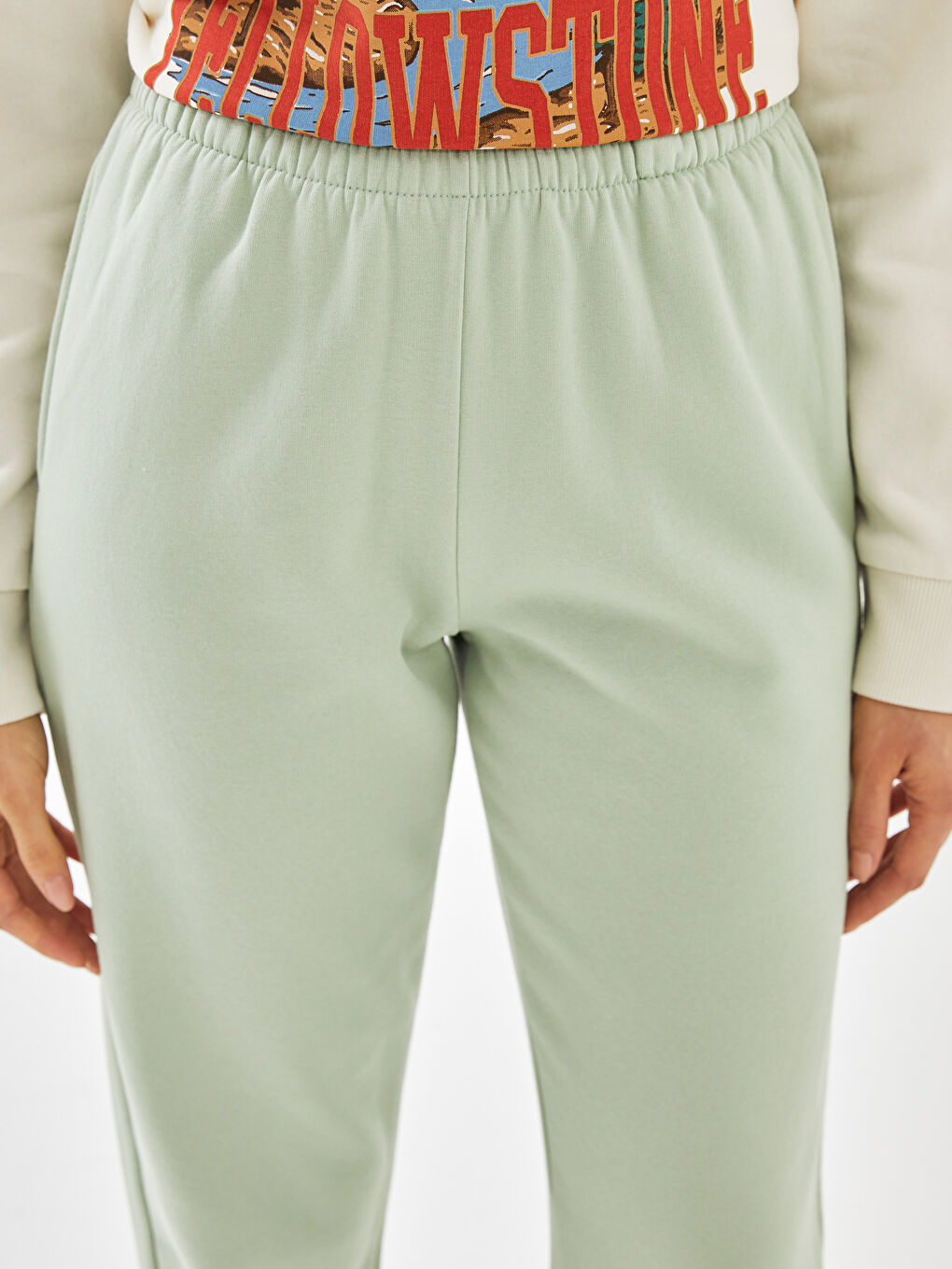 Elasticated Waist Women's Thick Jogger Sweatpants -W4GC12Z8-FKS