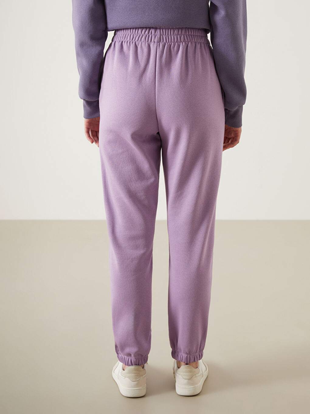 Elasticated Waist Women's Thick Jogger Sweatpants -W4GC12Z8-GSM