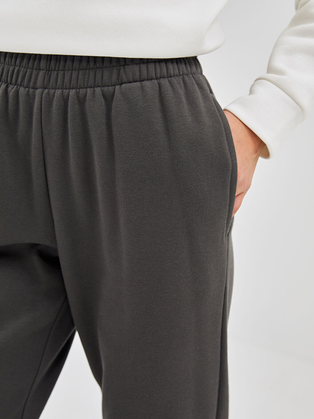 بنطلون رياضي سميك بخصر مطاطي للسيدات-2