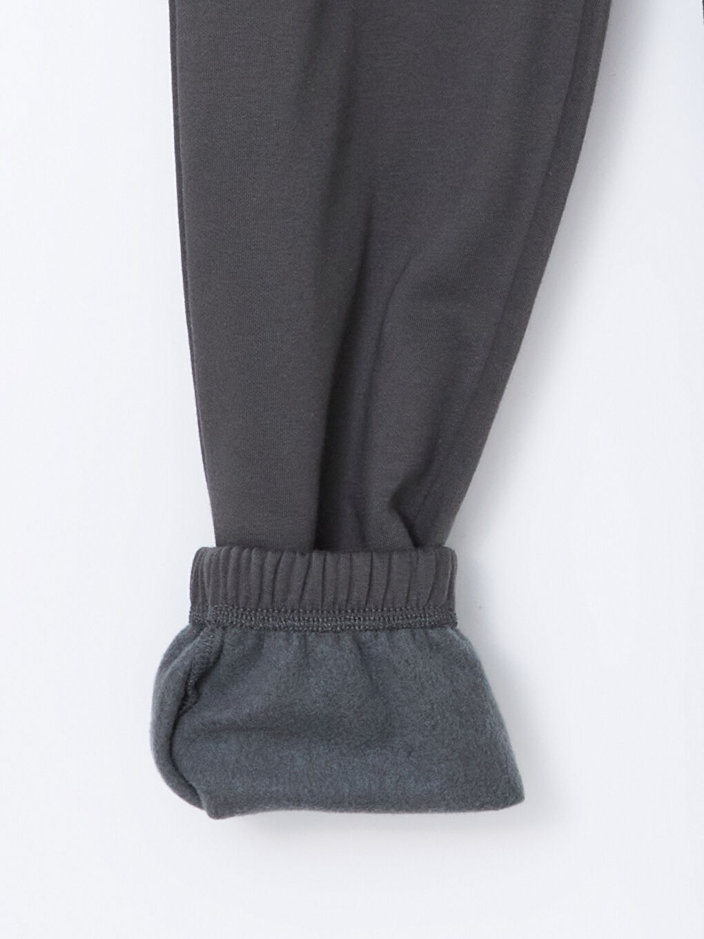 بنطلون رياضي سميك بخصر مطاطي للسيدات-5