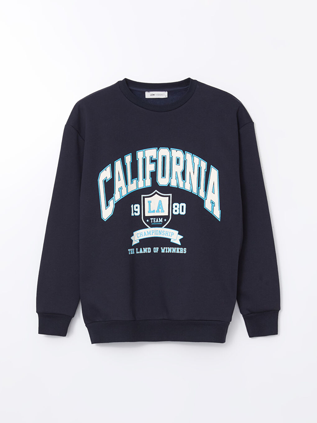 Crew Neck Printed Oversize Women's Thick Sweatshirt-4