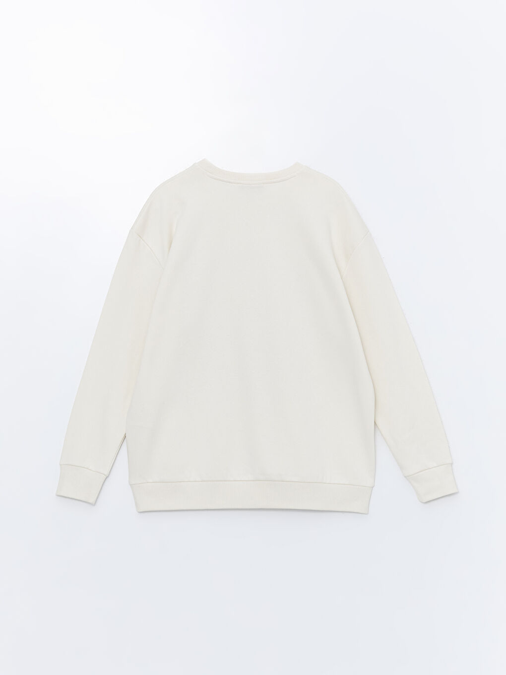 كنزة رياضية سميكة مطبوعة برقبة دائرية واسعة للسيدات-5