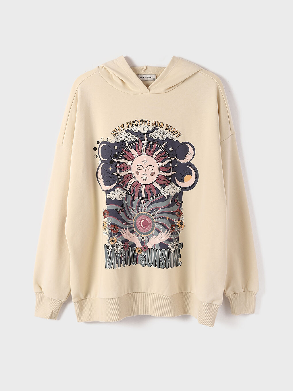 Hanorac Oversize pentru Femei cu Mânecă Lungă Imprimat