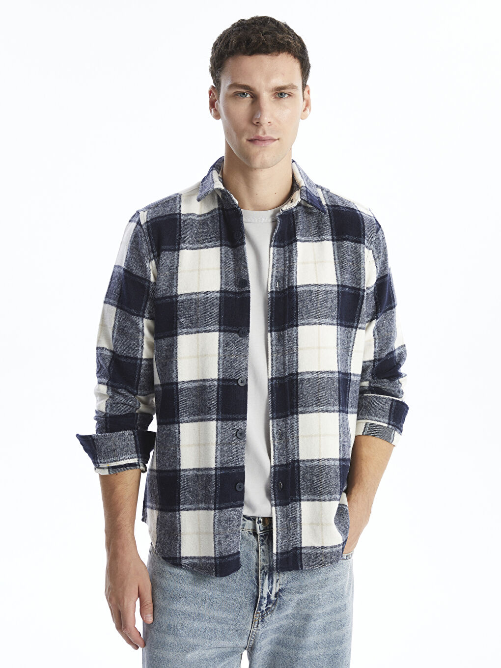 Regular Fit Long Sleeve Gabardine Men's Shirt