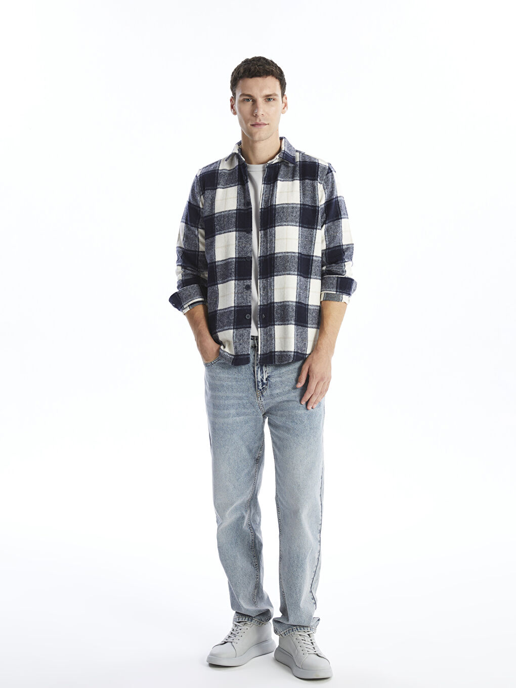 Regular Fit Long Sleeve Gabardine Men's Shirt-1