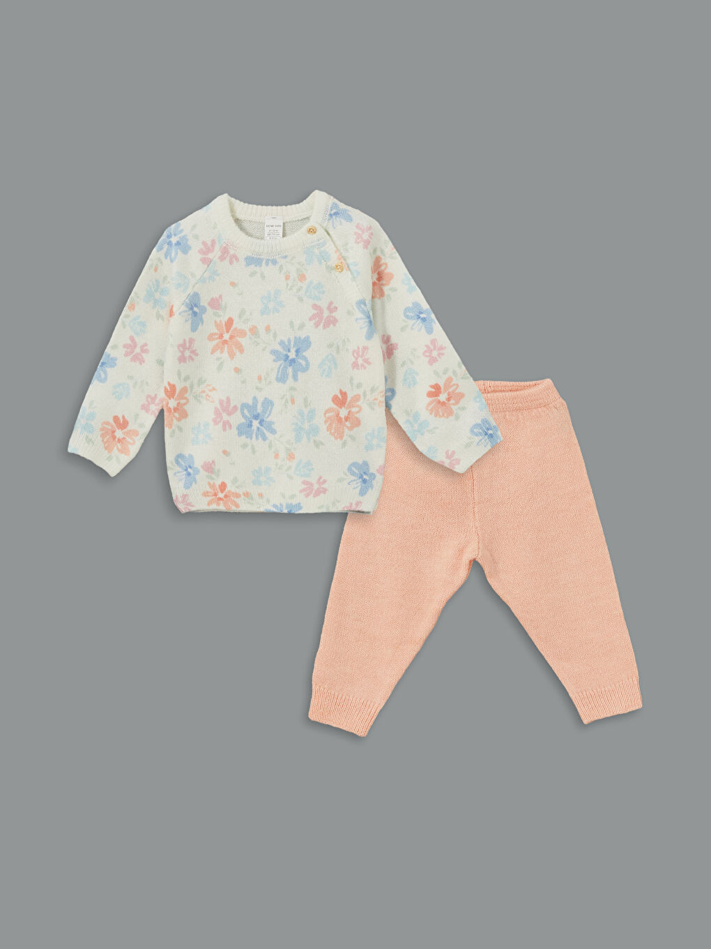 Crew Neck Long Sleeve Printed Baby Girl Sweatshirt and Sweatpants 2-Pack Set -W4GE24Z1-LRA