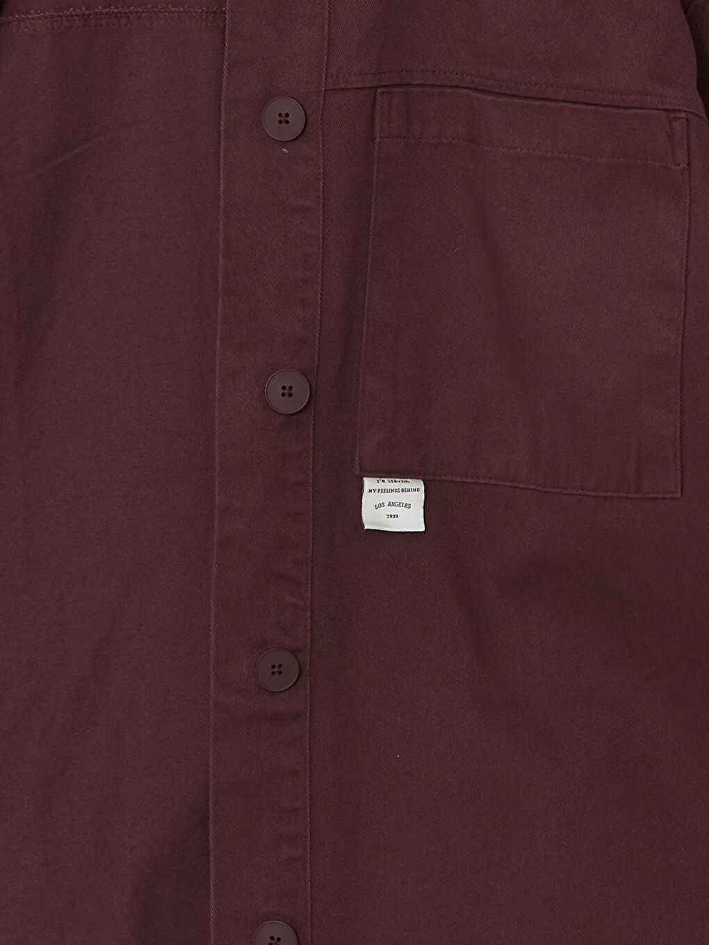 LCW Modest Bordo Oversize Kadın Gömlek Ceket - 1