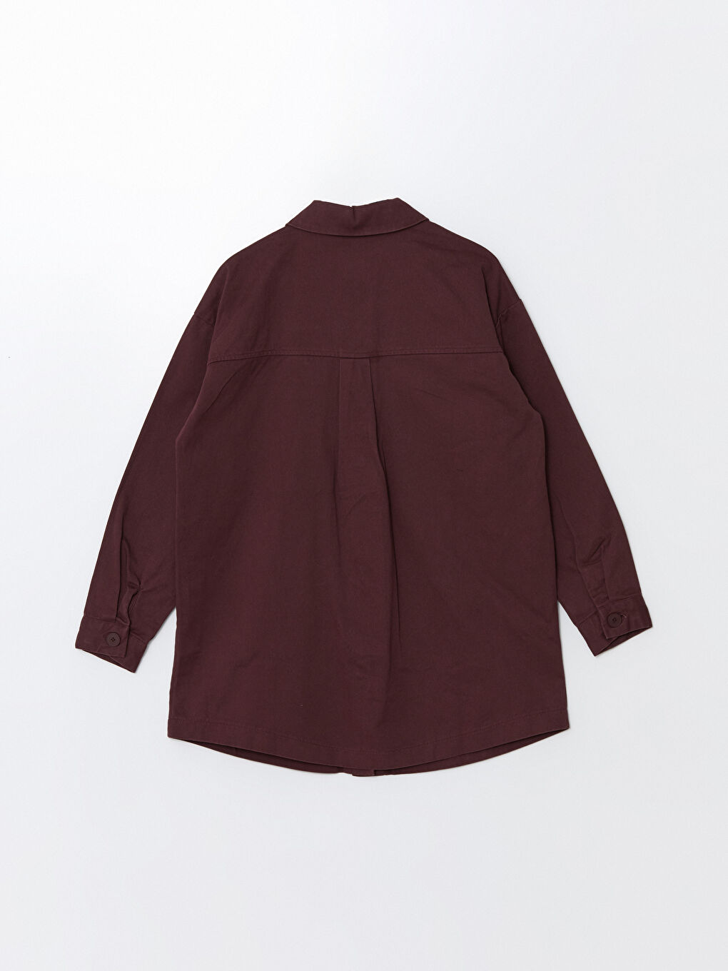 LCW Modest Bordo Oversize Kadın Gömlek Ceket - 2