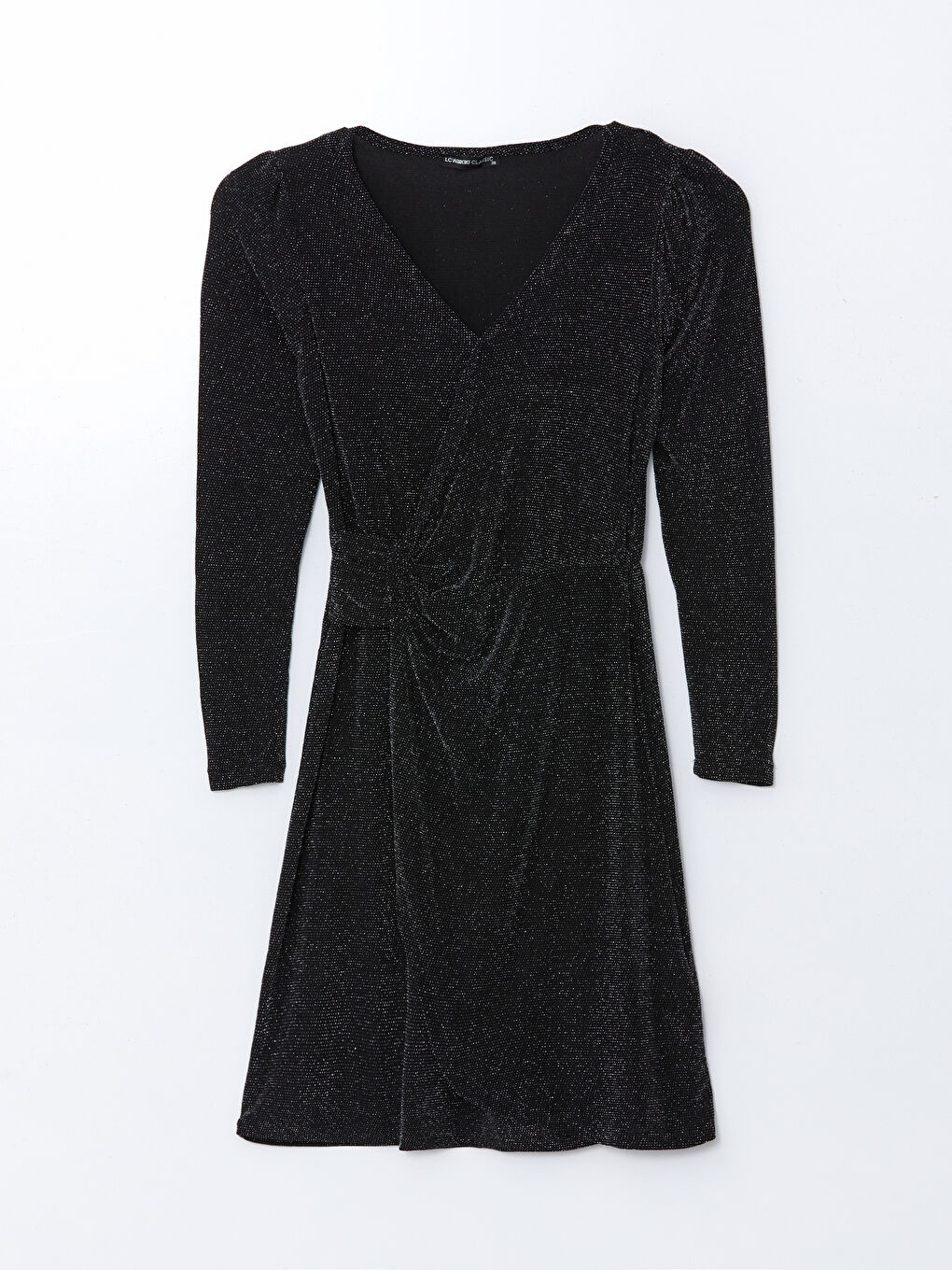 LCWAIKIKI Classic Double Breasted Collar Shiny Look Long Sleeve Women's Dress -W4GE74Z8-CVL