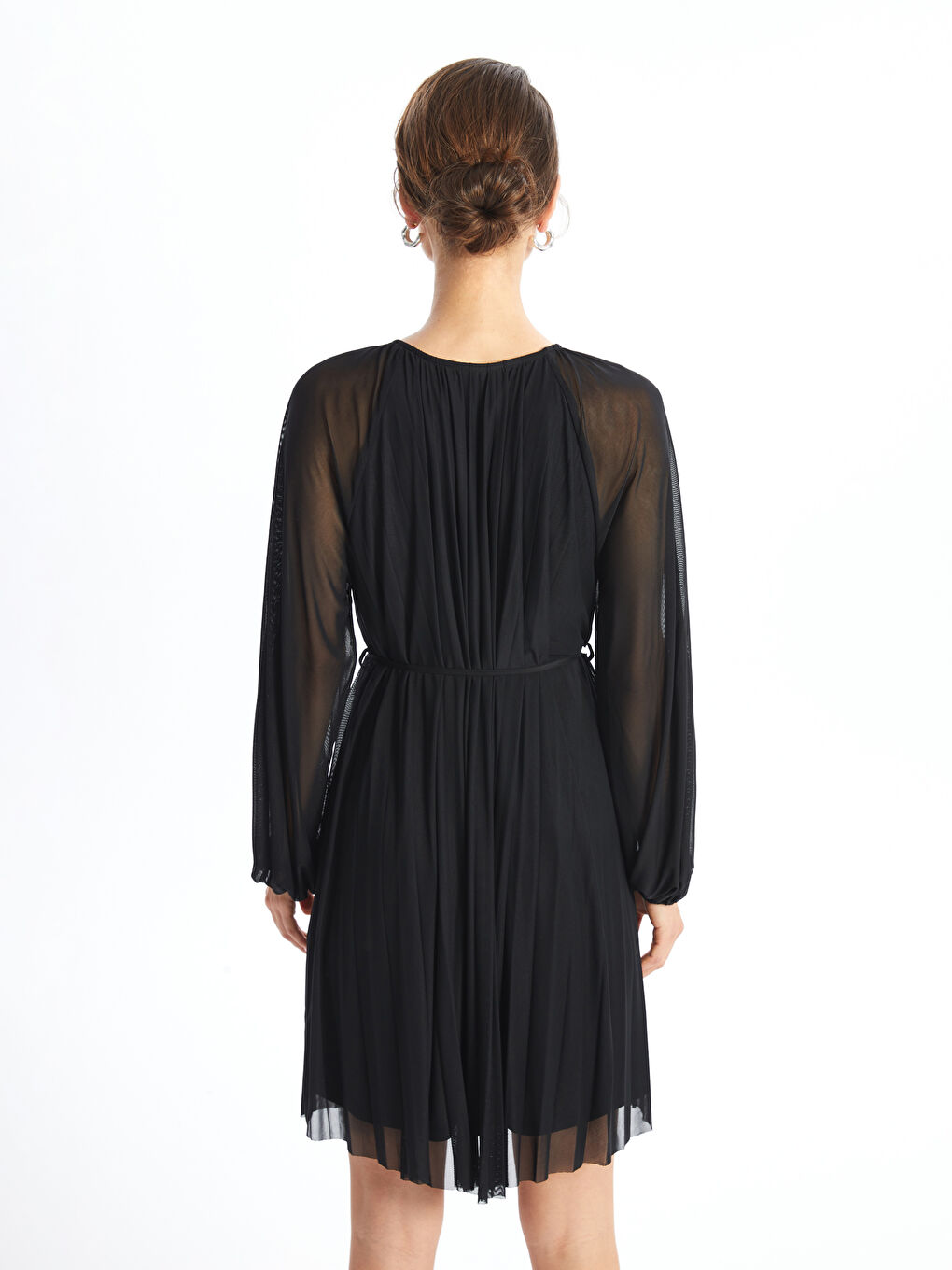 LC Waikiki Crew Neck Women's Chiffon Dress -W4GE91Z8-CVL