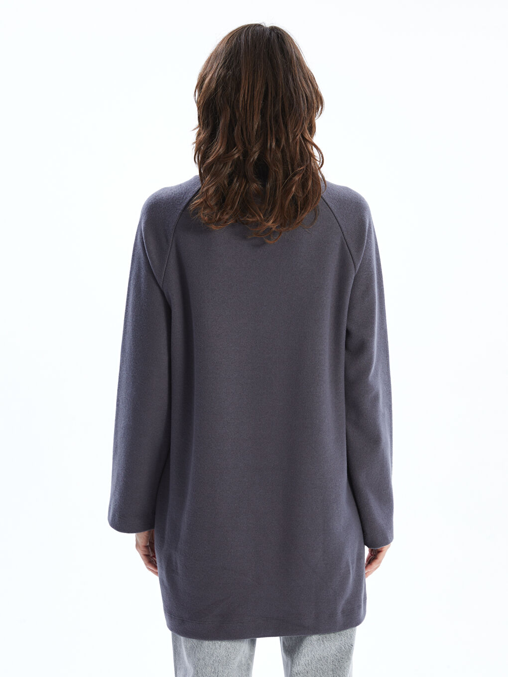 Half Turtleneck Raglan Sleeve Women's Sweatshirt Tunic -W4GF17Z8-VDL