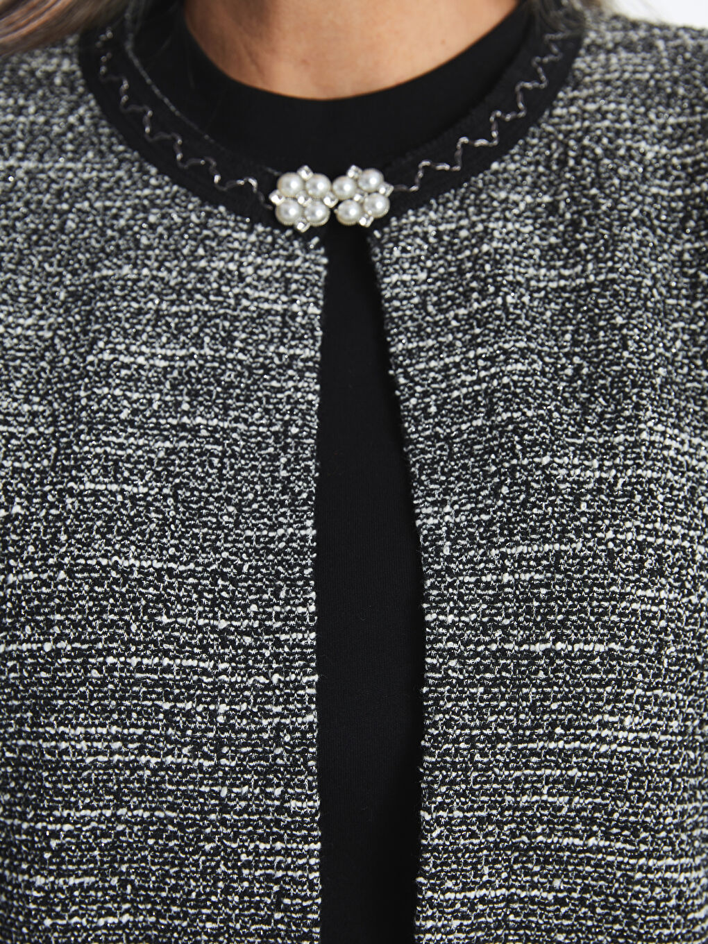 Crew Neck Women's Cardigan -W4GF30Z8-MKJ