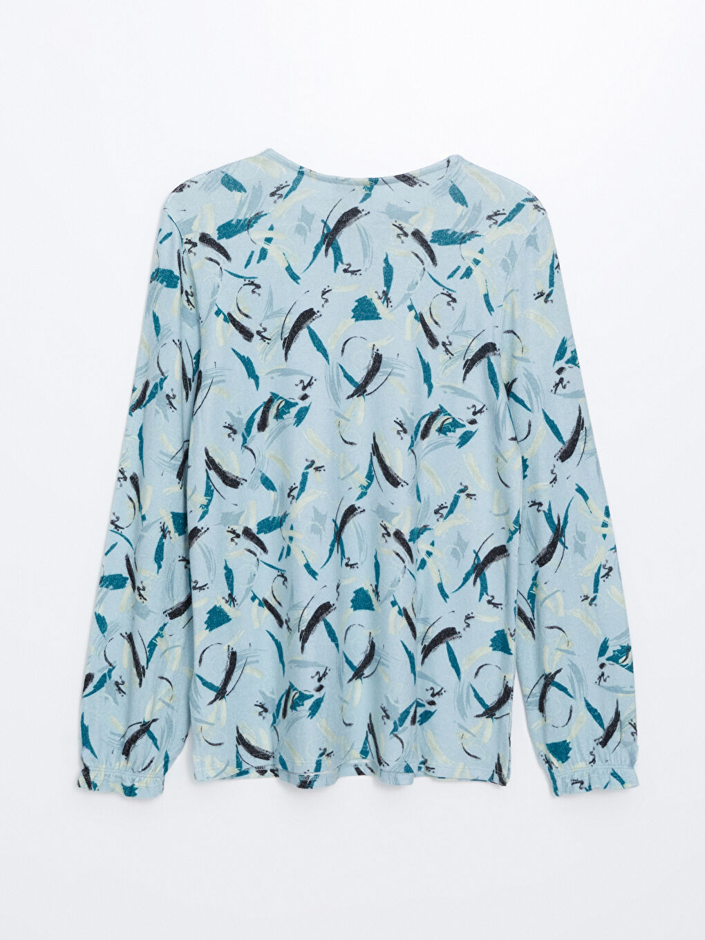 LCW Grace Crew Neck Patterned Women's Blouse -W4GF34Z8-LRL