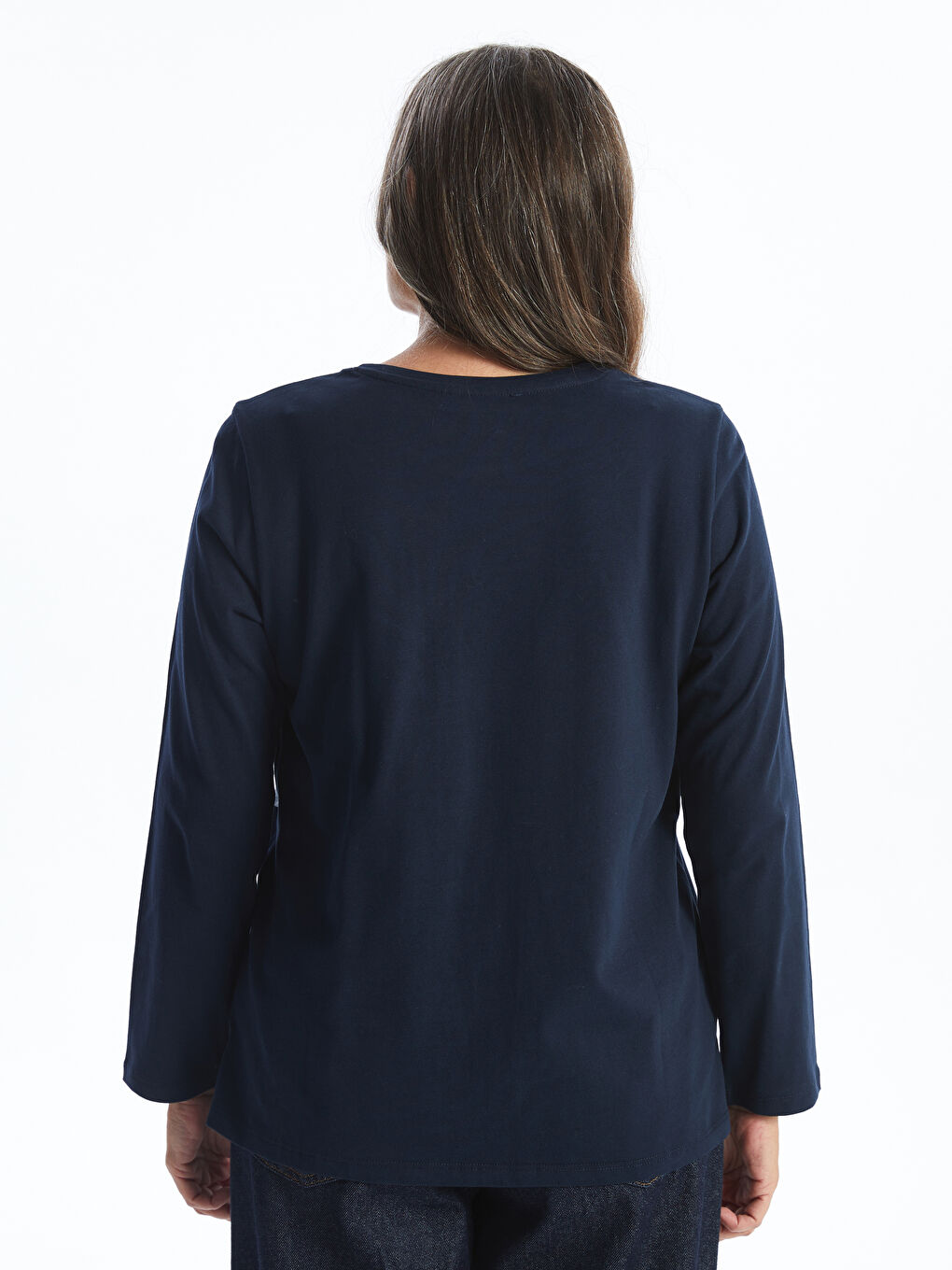 LCW Grace Crew Neck Floral Women's Blouse -W4GF66Z8-E1J