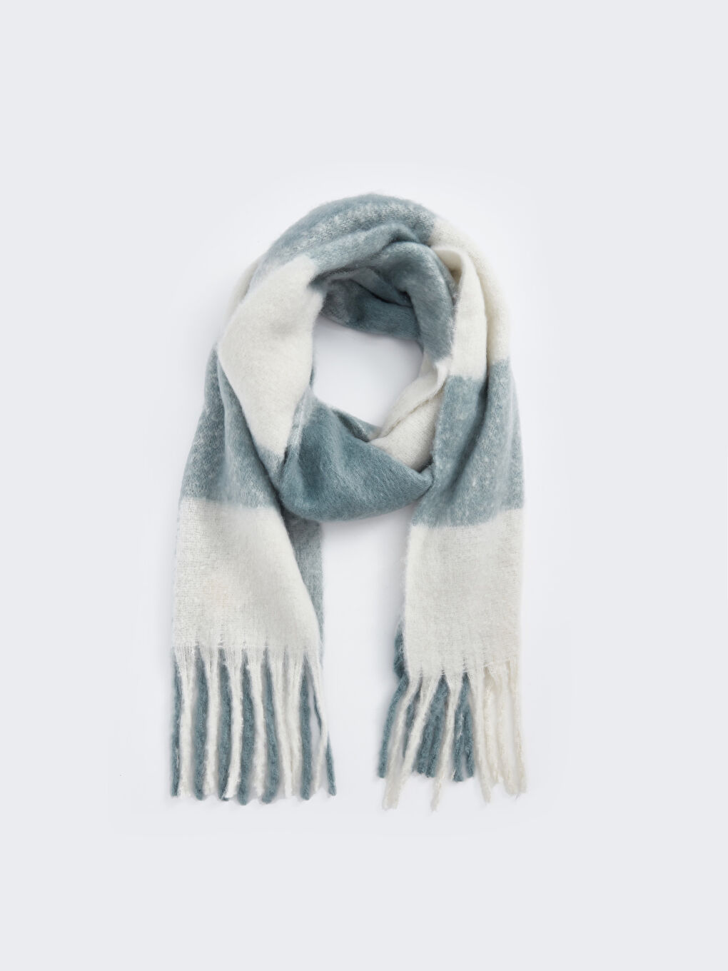 Color Block Tasseled Women's Scarf