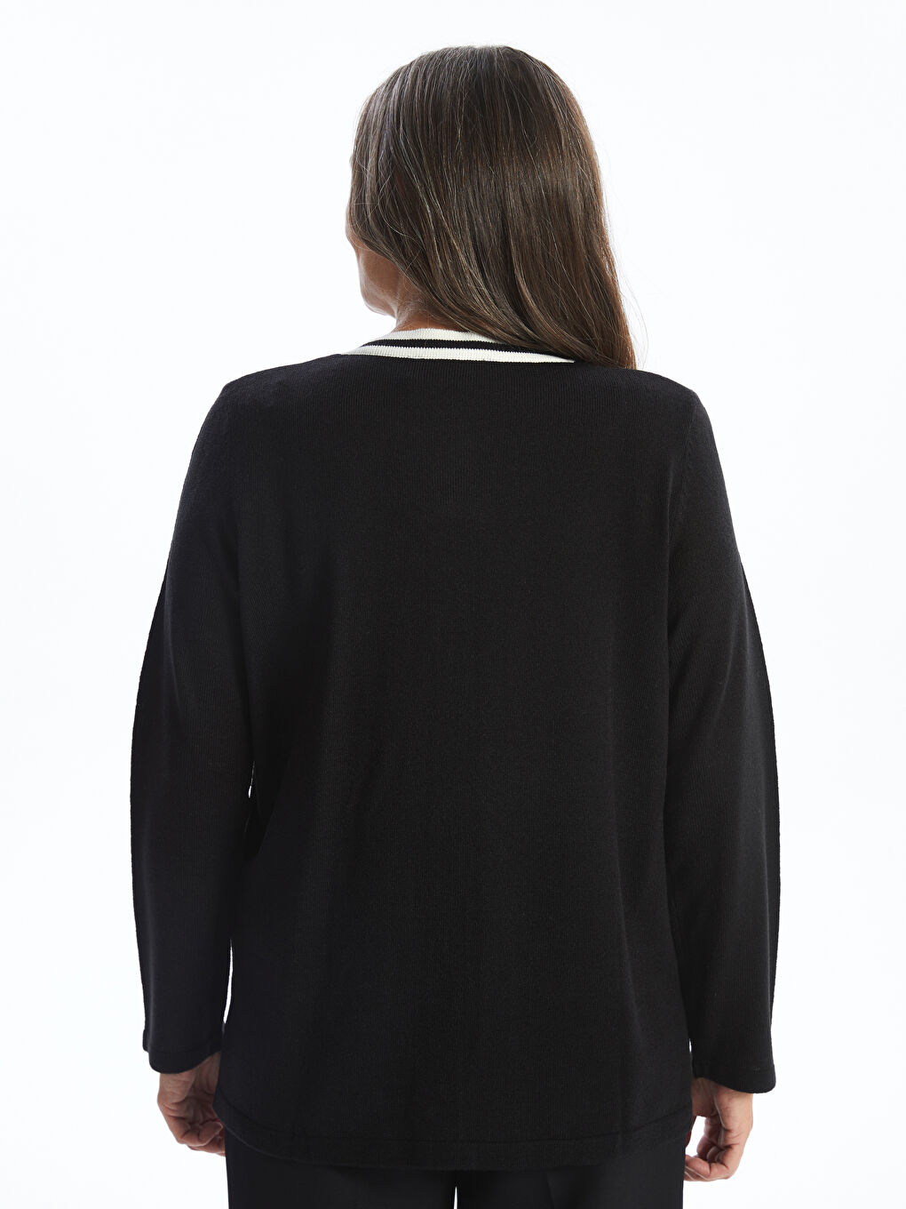 LCW Grace Crew Neck Women's Knitwear Cardigan -W4GG64Z8-CVL