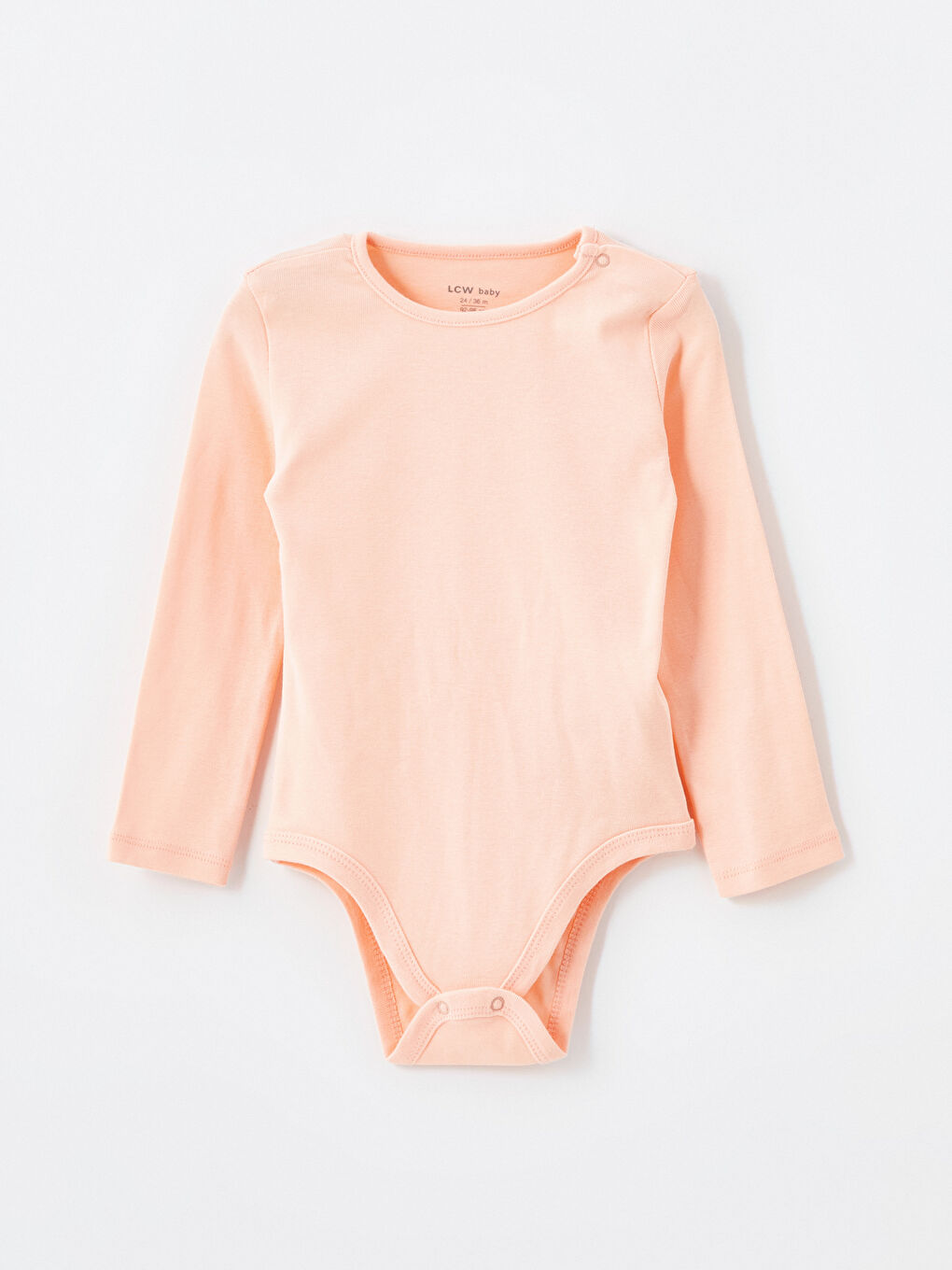 LCW baby Pembe Bisiklet Yaka Kız Bebek Çıtçıtlı Body 3'lü - 4